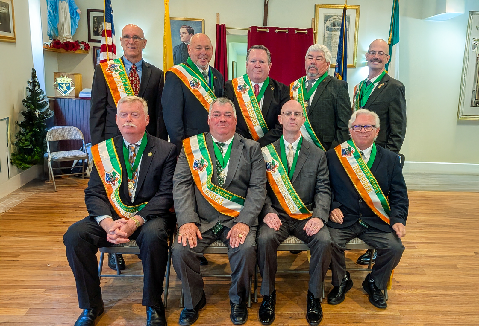 Group photo of the 2025 Suffolk County AOH Board members